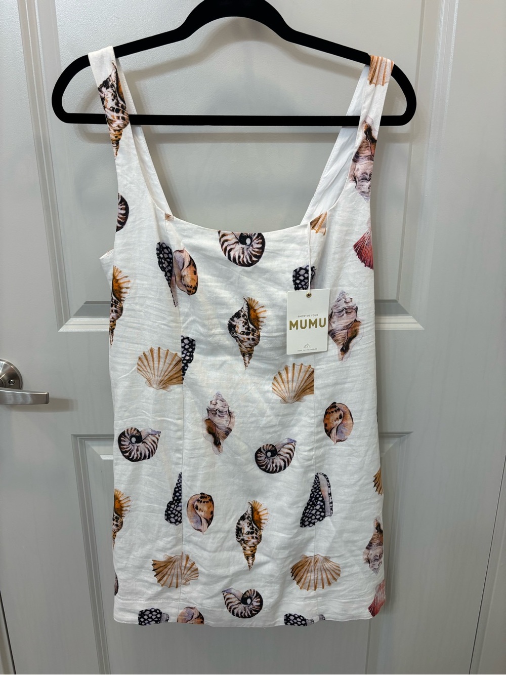 Show Me Your MuMu White Mini Dress with Seashell Print NWT - Picture 4 of 6